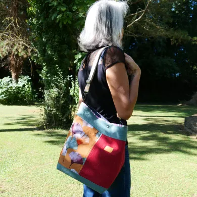 Sac Cabas Coton d'Avril TOPAZE Ginkgo