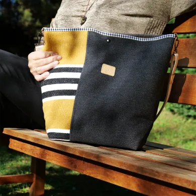 Sac Cabas Coton d'Avril TOPAZE Marin