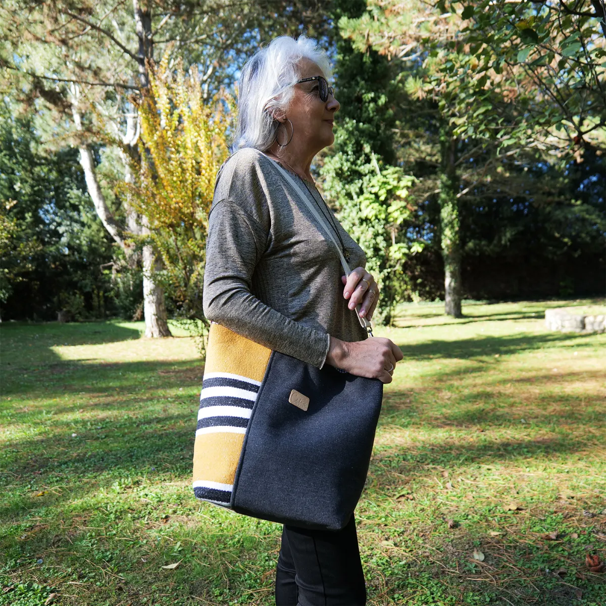 Sac Cabas Coton d'Avril TOPAZE Marin