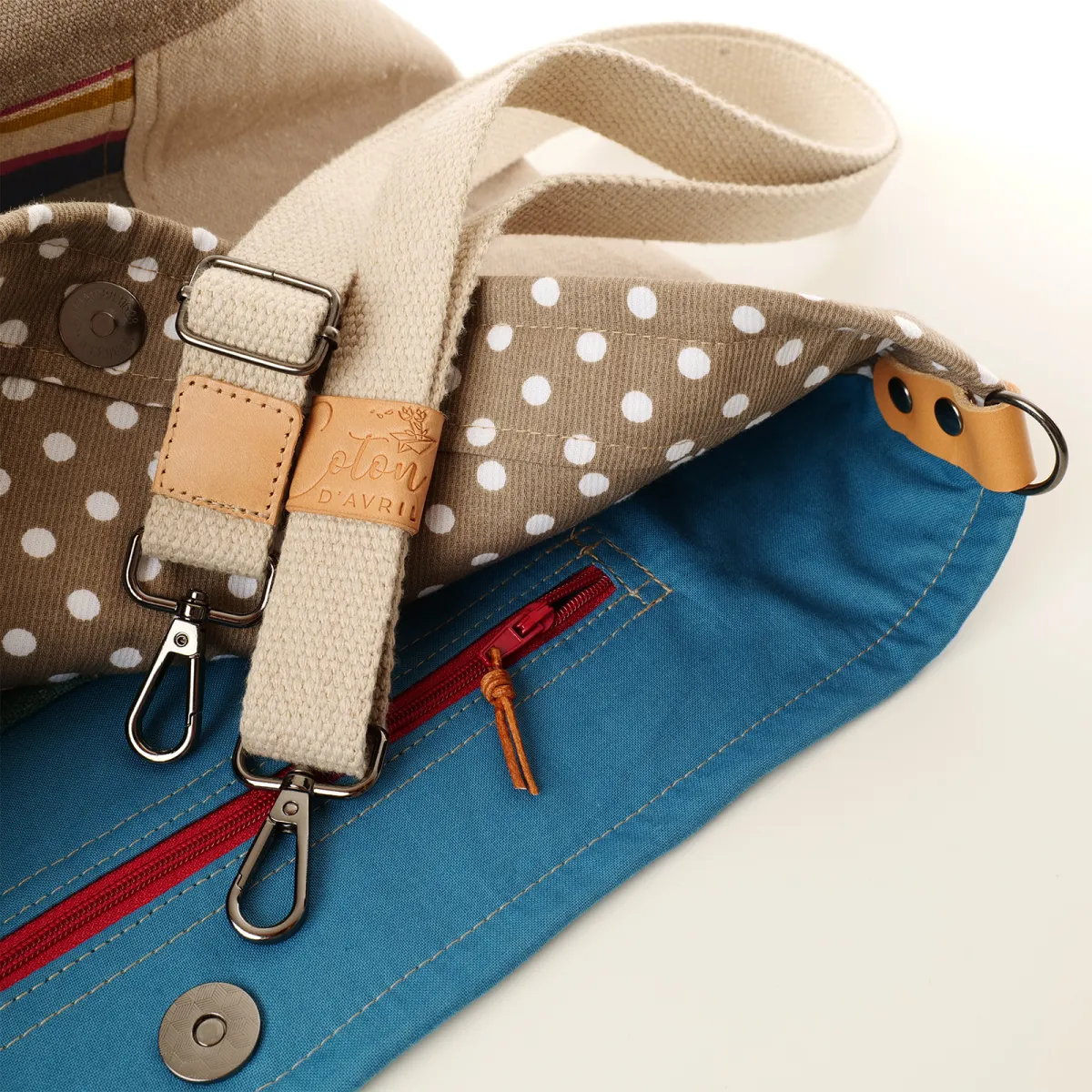 Sac Cabas Coton d'Avril TOPAZE Pastels