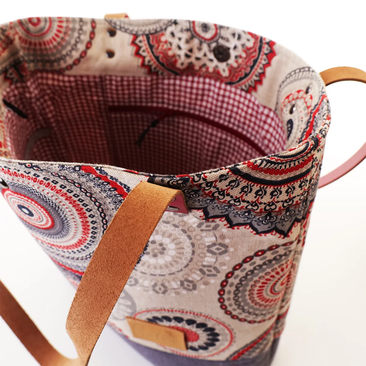 Sac cabas Coton d'Avril Mandala Rouge