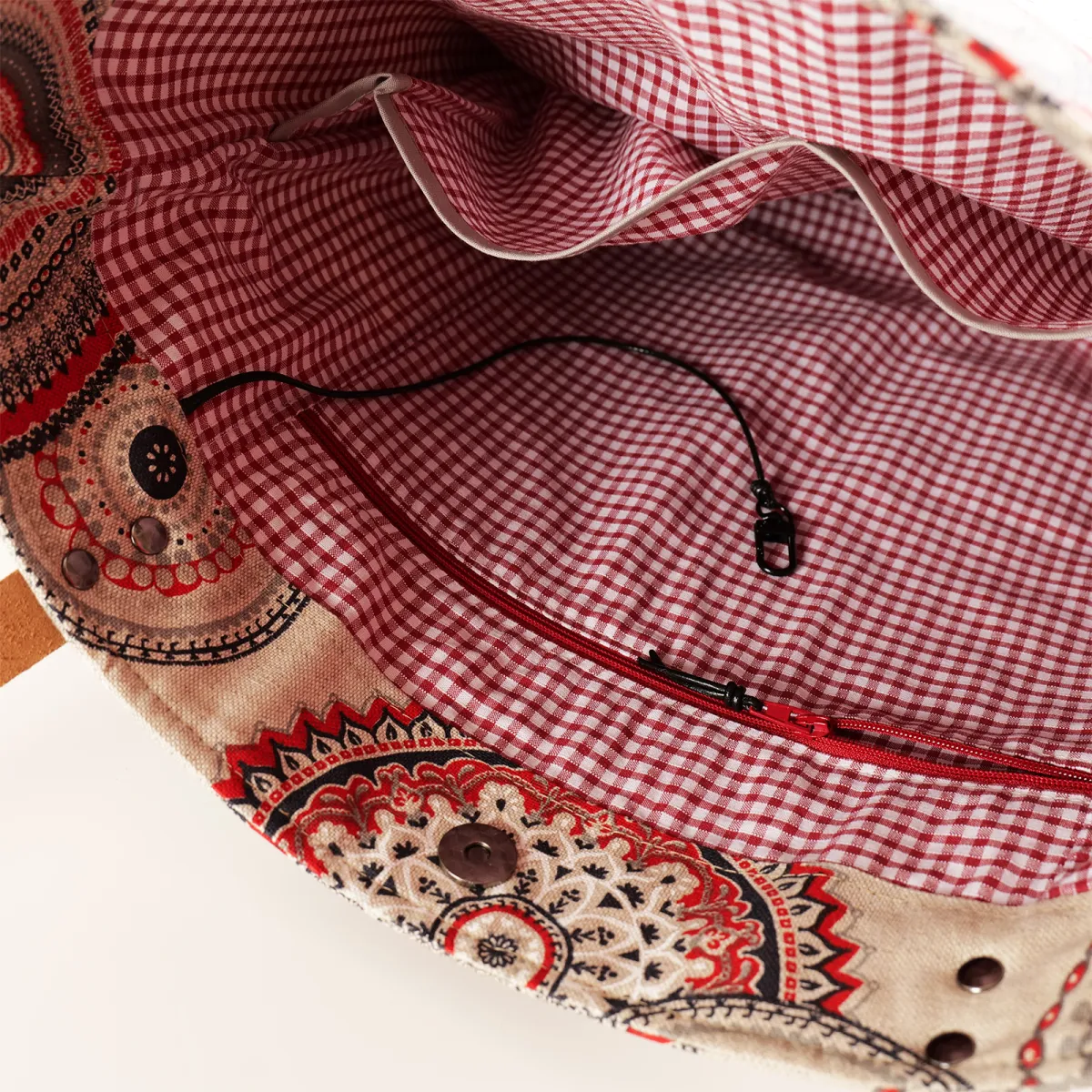 Sac cabas Coton d'Avril Mandala Rouge