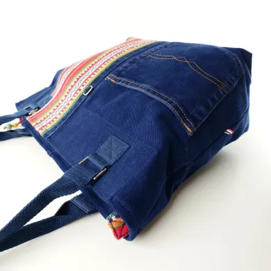 Sac Cabas Coton d'Avril AVRIL Bleu Aztèque