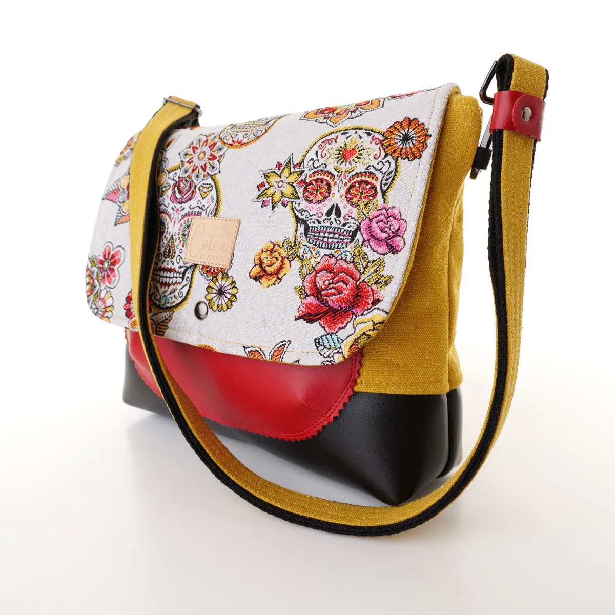 Sac besace Coton d'Avril DURANCE Calavera