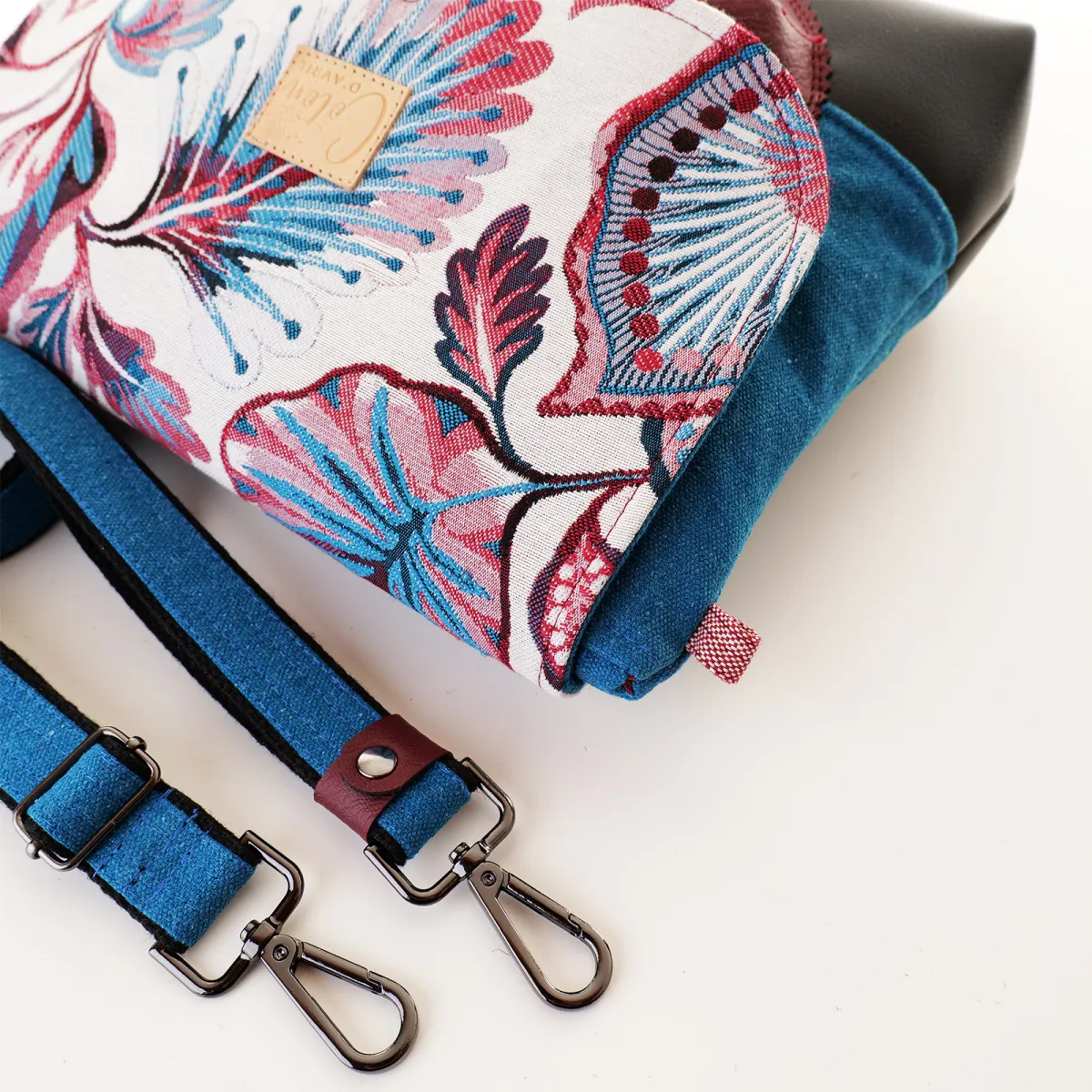 Sac besace Coton d'Avril DURANCE Feuilles