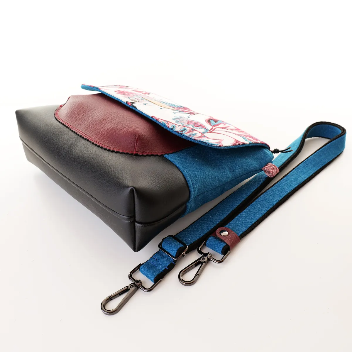 Sac besace Coton d'Avril DURANCE Feuilles