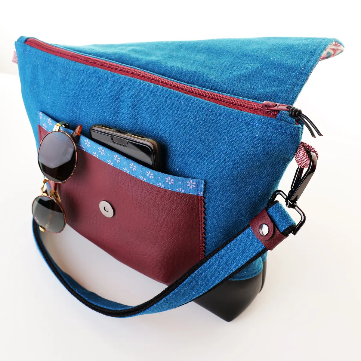 Sac besace Coton d'Avril DURANCE Feuilles