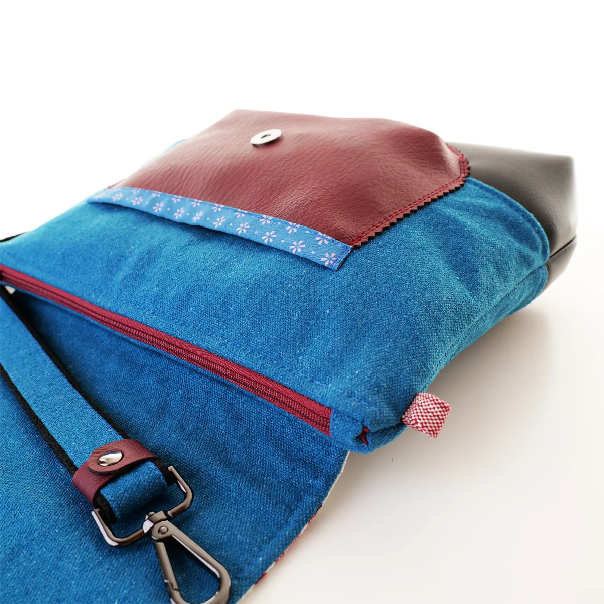 Sac besace Coton d'Avril DURANCE Feuilles