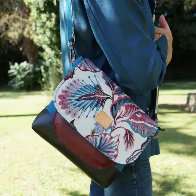 Sac besace Coton d'Avril DURANCE Feuilles