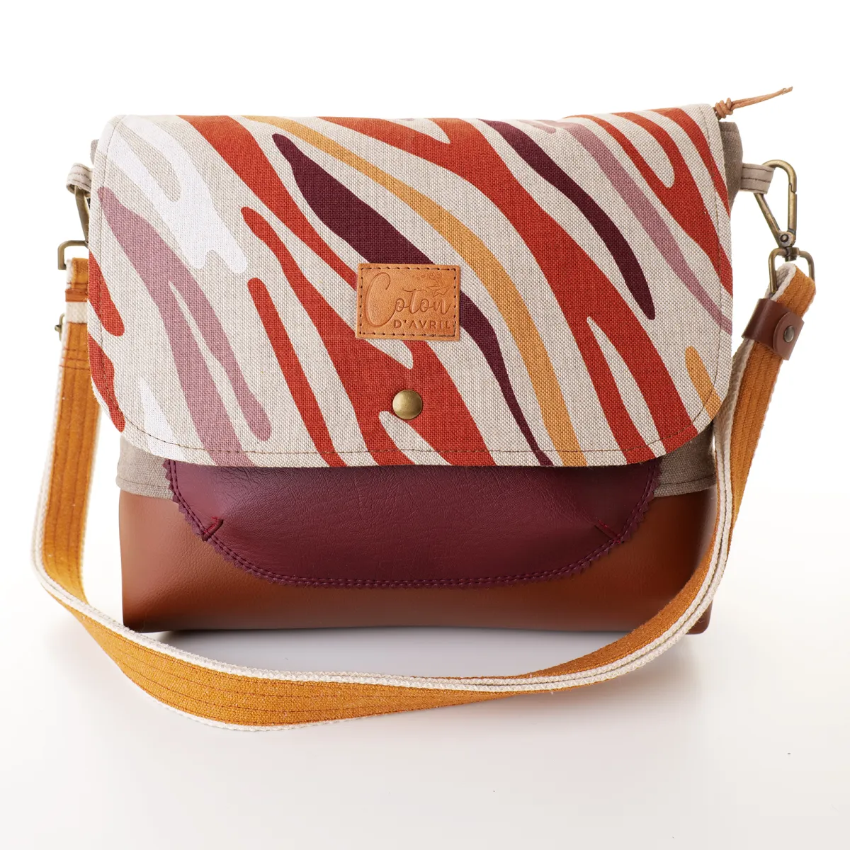 Sac besace Coton d'Avril DURANCE Flammes