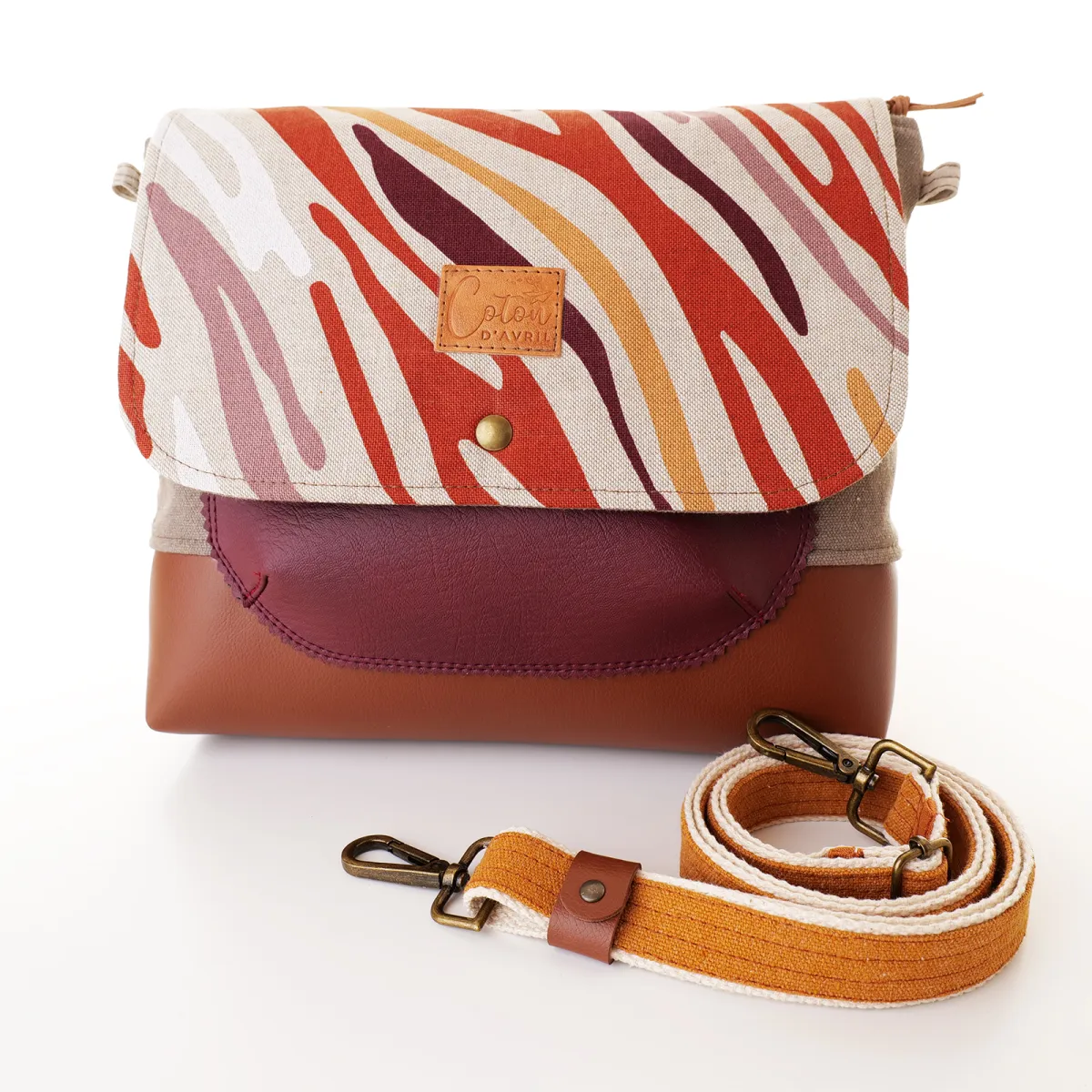 Sac besace Coton d'Avril DURANCE Flammes