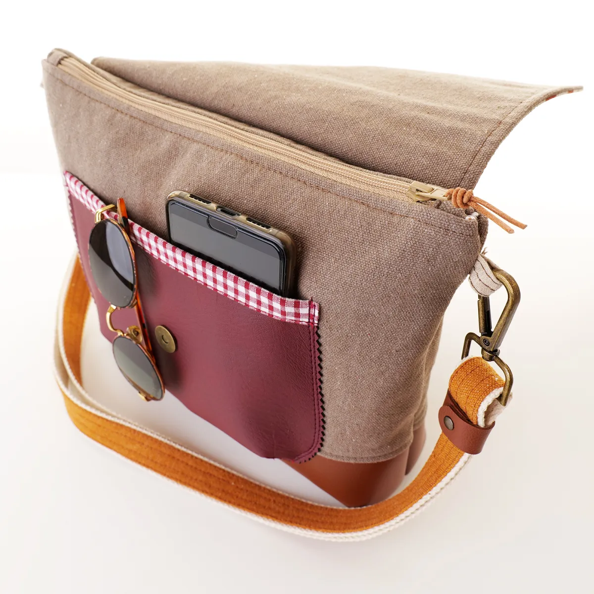 Sac besace Coton d'Avril DURANCE Flammes