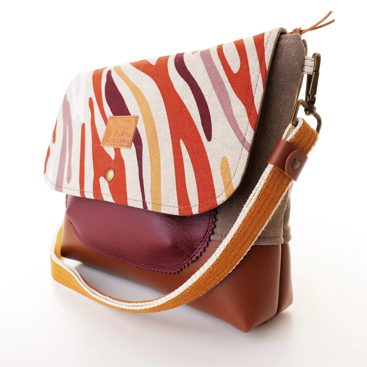 Sac besace Coton d'Avril DURANCE Flammes