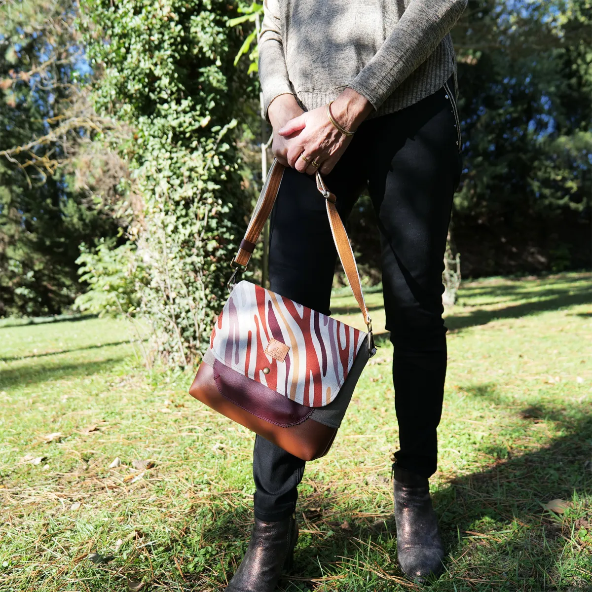 Sac besace Coton d'Avril DURANCE Flammes
