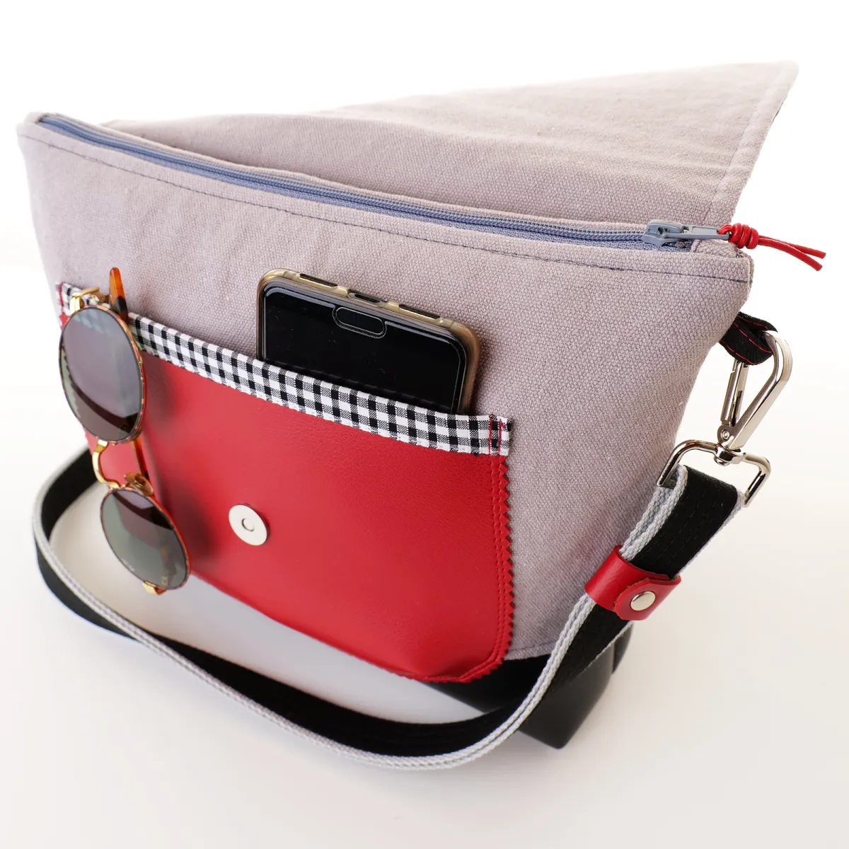 Sac besace Coton d'Avril DURANCE Graphite