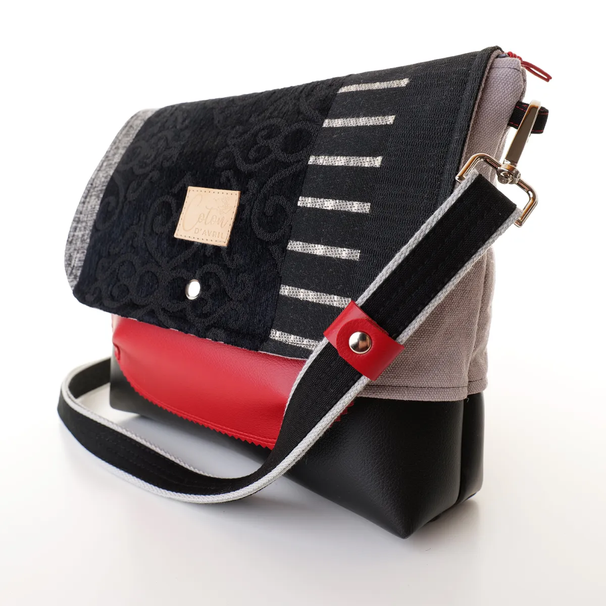 Sac besace Coton d'Avril DURANCE Graphite