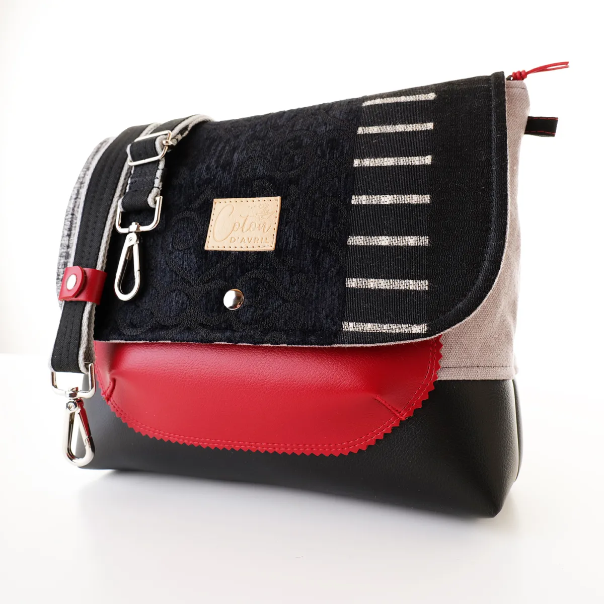 Sac besace Coton d'Avril DURANCE Graphite