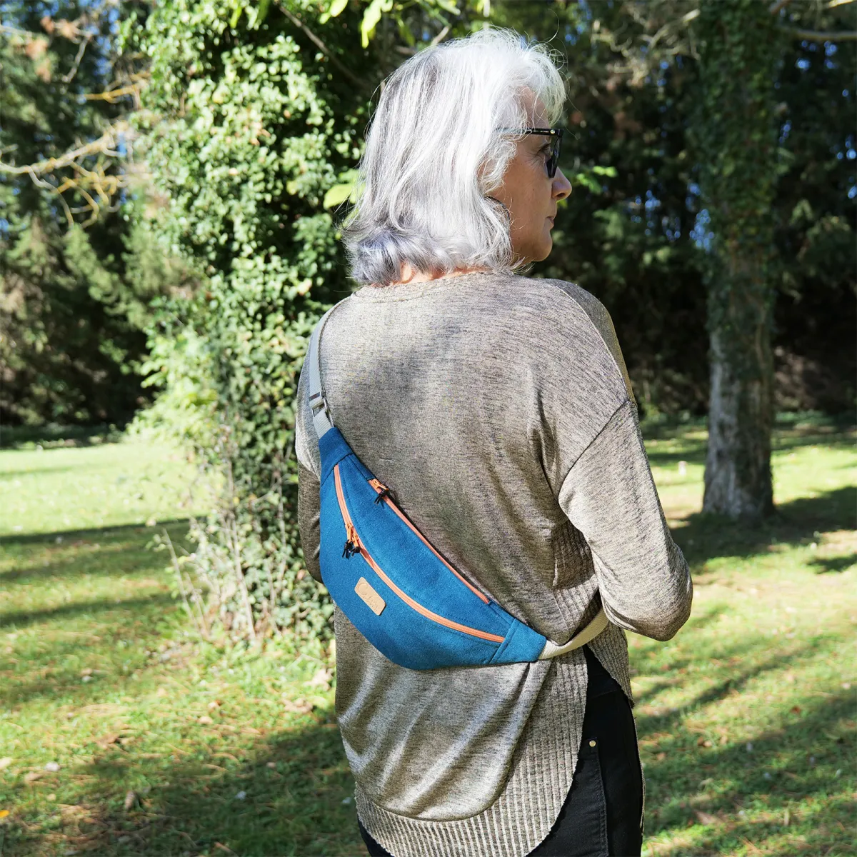 Sac Banane Coton d'Avril Mélisse Bleu