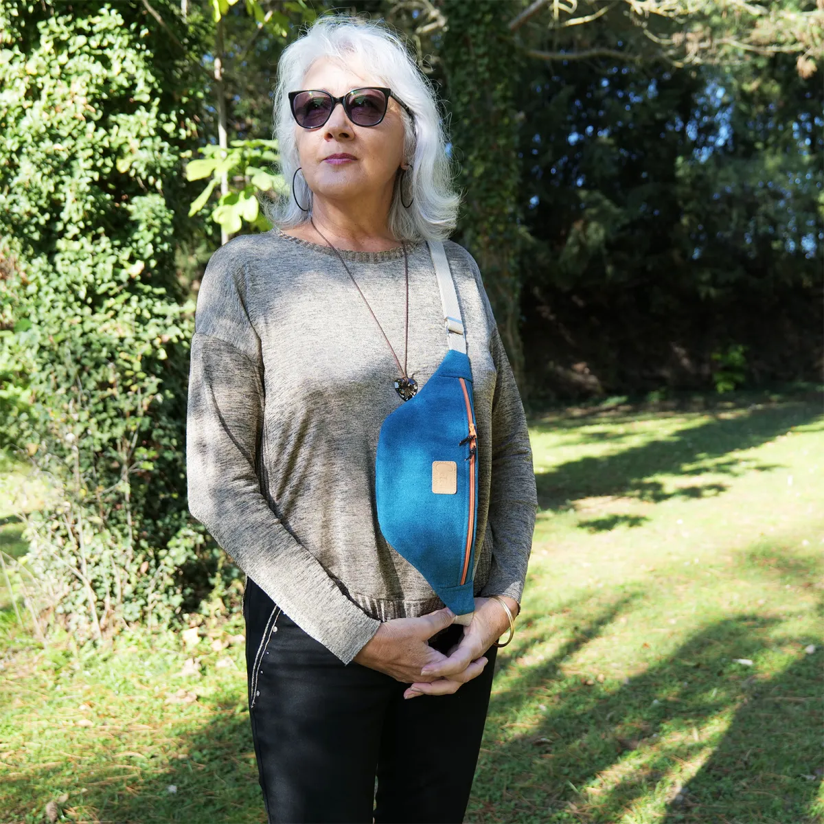 Sac Banane Coton d'Avril Mélisse Bleu