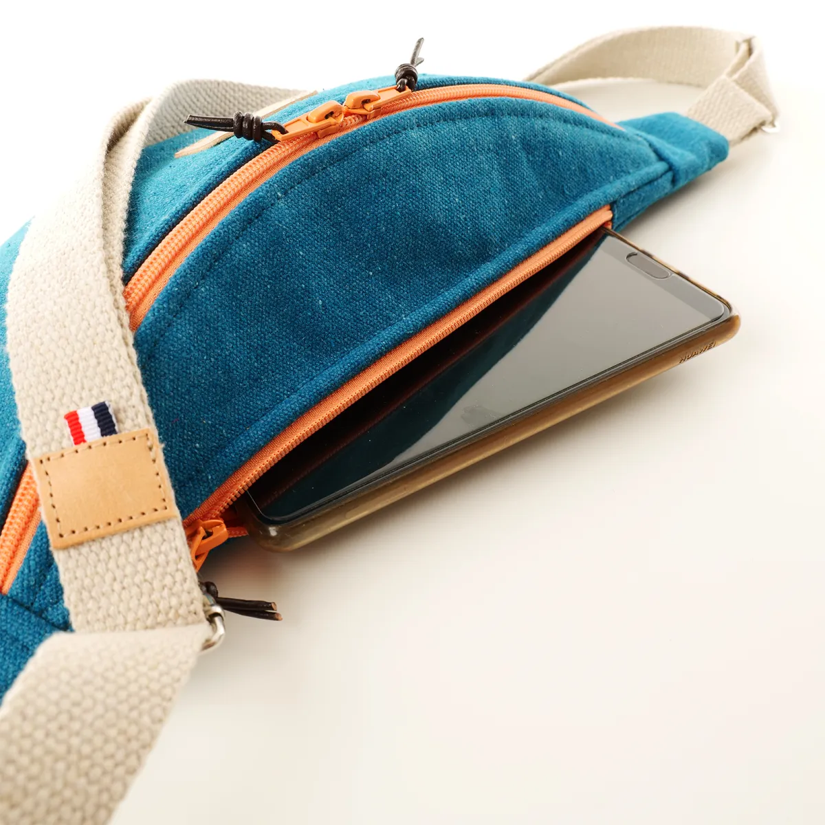 Sac Banane Coton d'Avril Mélisse Bleu