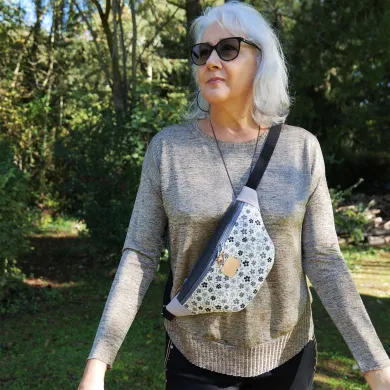 Sac Banane Coton d'Avril Mélisse Fleurs