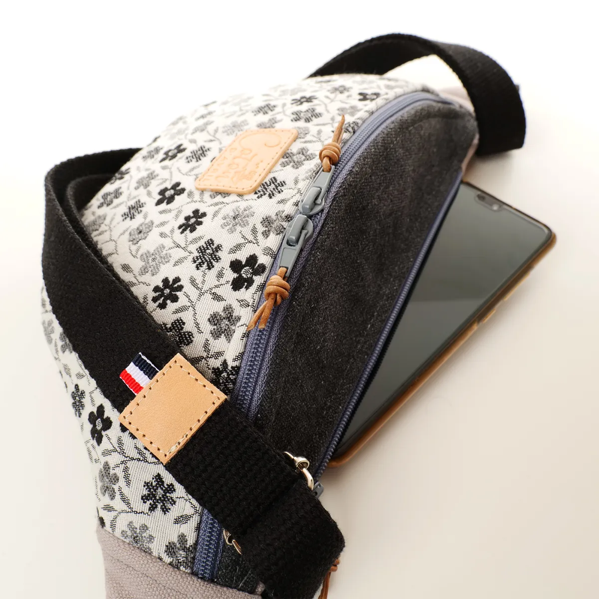 Sac Banane Coton d'Avril Mélisse Fleurs