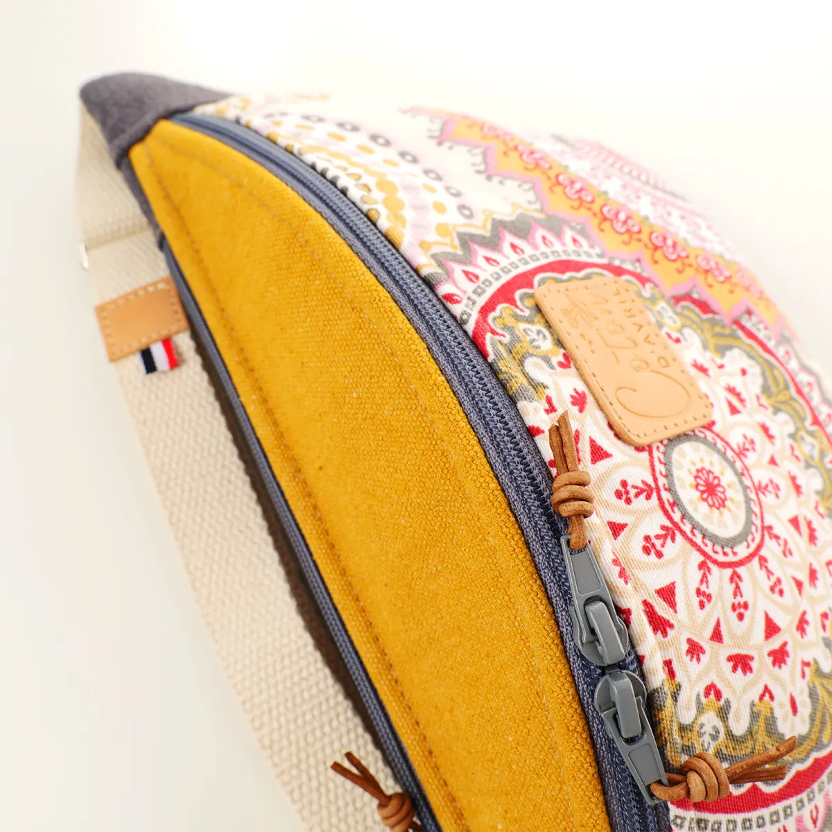 Sac Banane Coton d'Avril Mélisse Mandala Rose