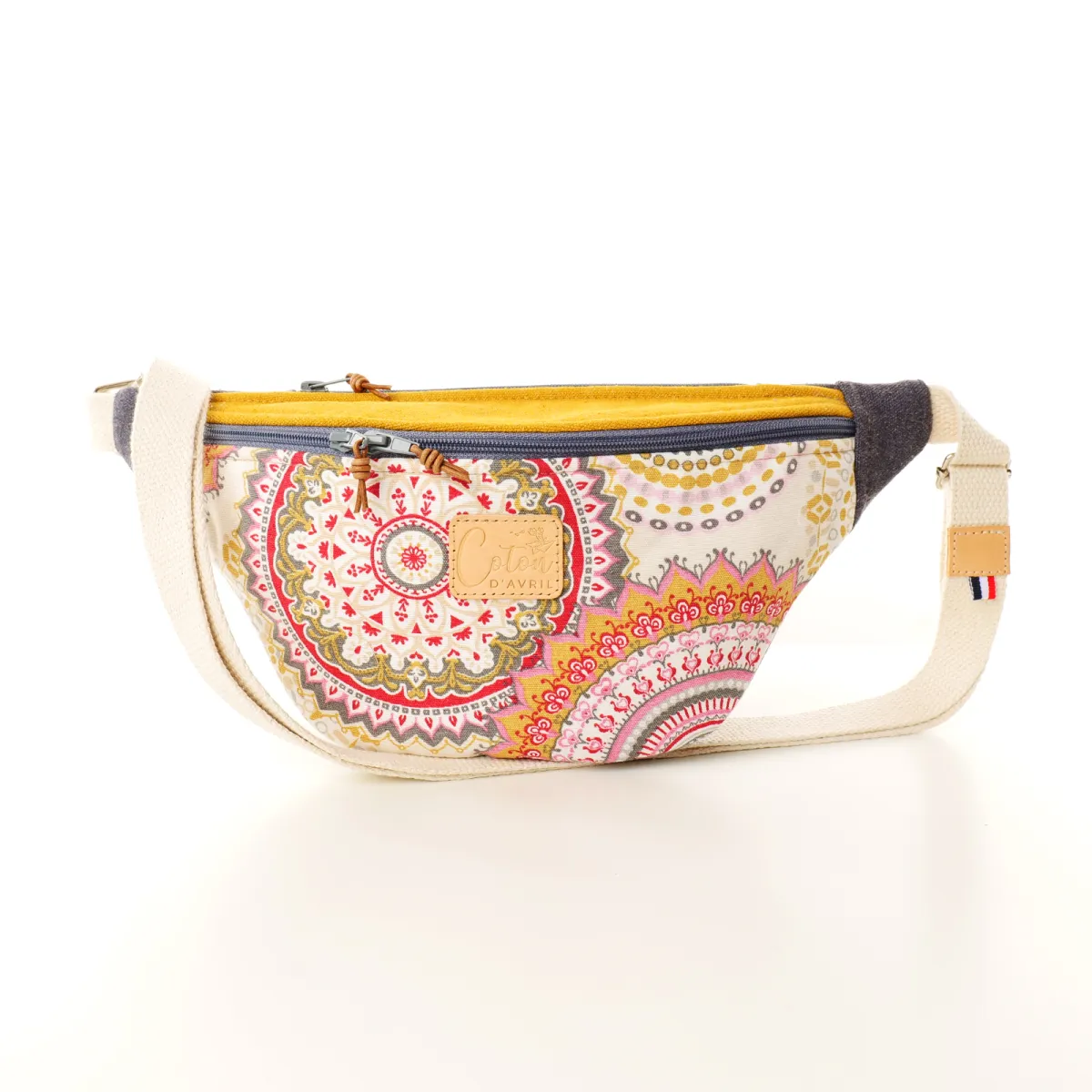 Sac Banane Coton d'Avril Mélisse Mandala Rose