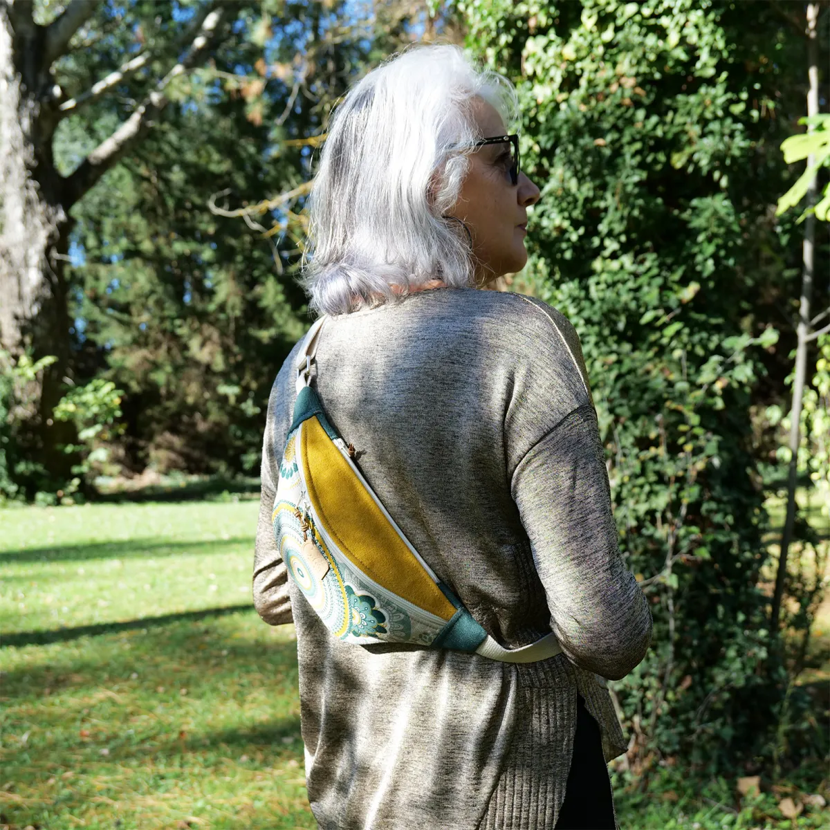 Sac banane Coton d'Avril MELISSE Mandala vert