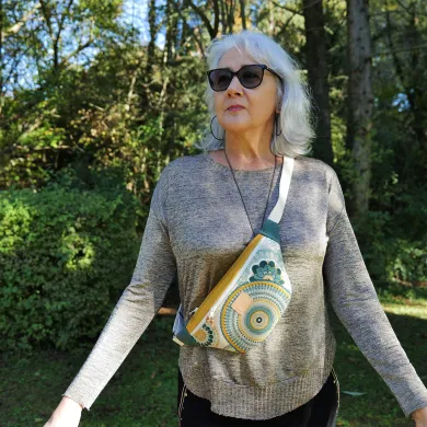 Sac banane Coton d'Avril MELISSE Mandala vert