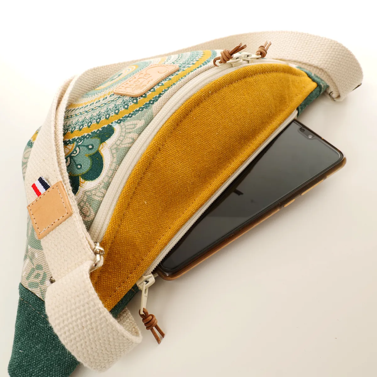 Sac banane Coton d'Avril MELISSE Mandala vert