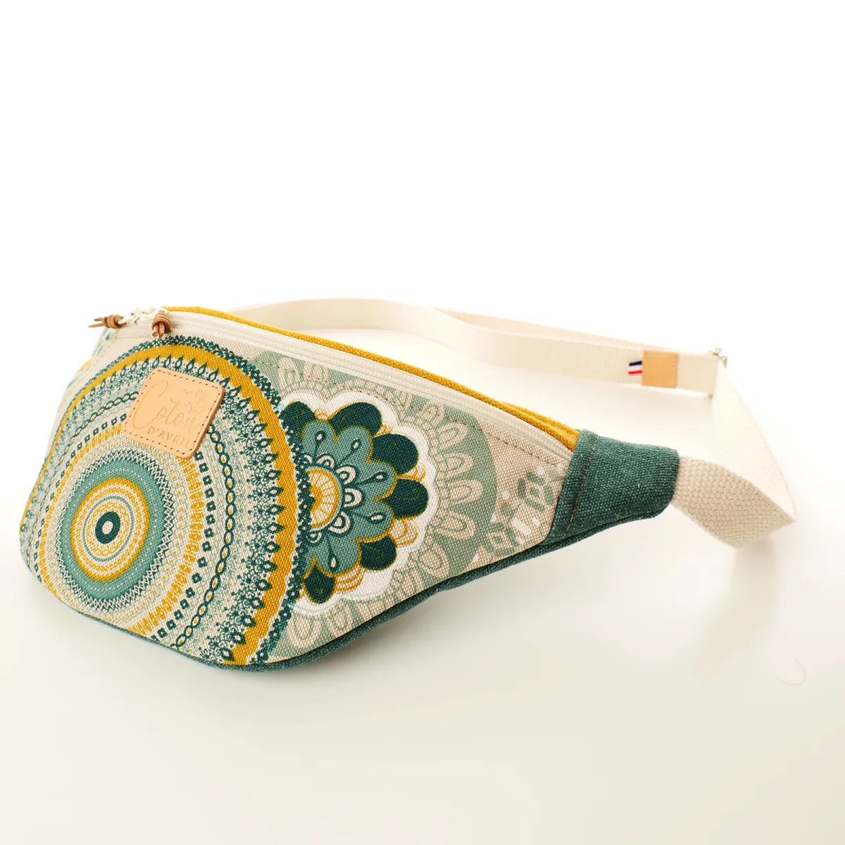 Sac banane Coton d'Avril MELISSE Mandala vert