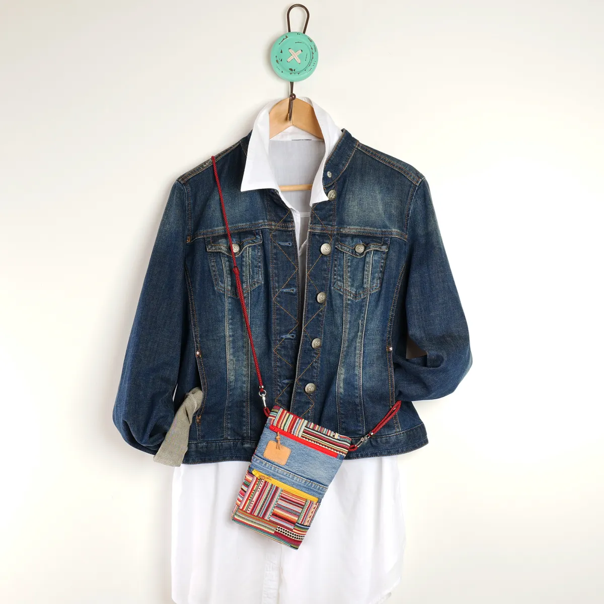 Mini Sac Coton d'Avril Alix Quadrille