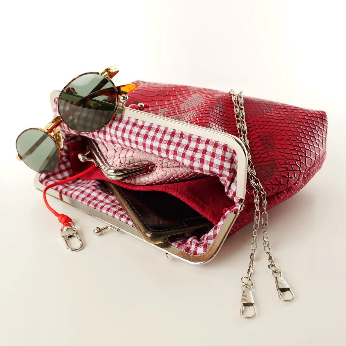 Mini Sac Coton d'Avril ECAILLE Fuchsia