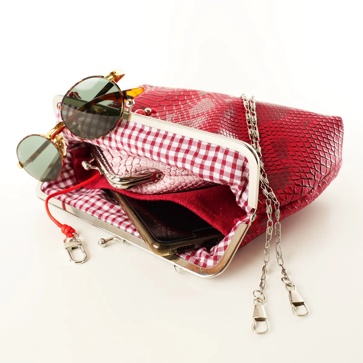 Mini Sac Coton d'Avril ECAILLE Rouge