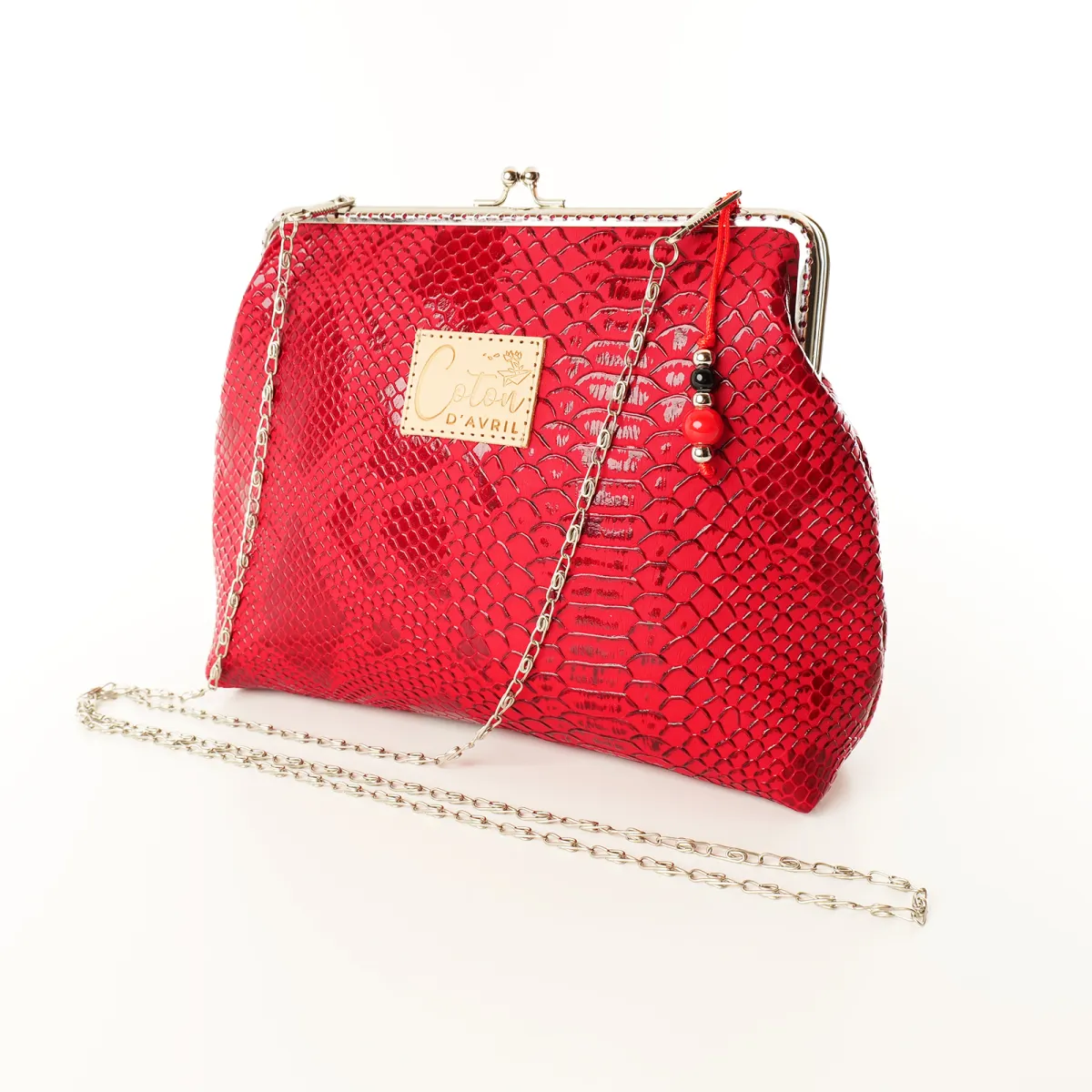 Mini Sac Coton d'Avril ECAILLE Rouge