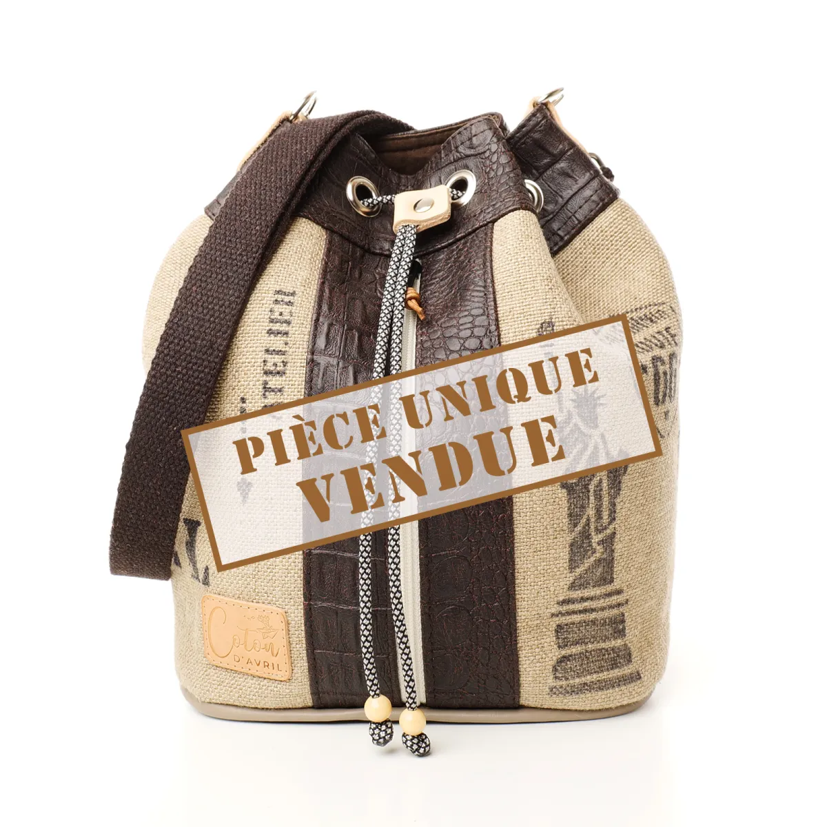 Sac seau Coton d'Avril Lin Voyage EDITION