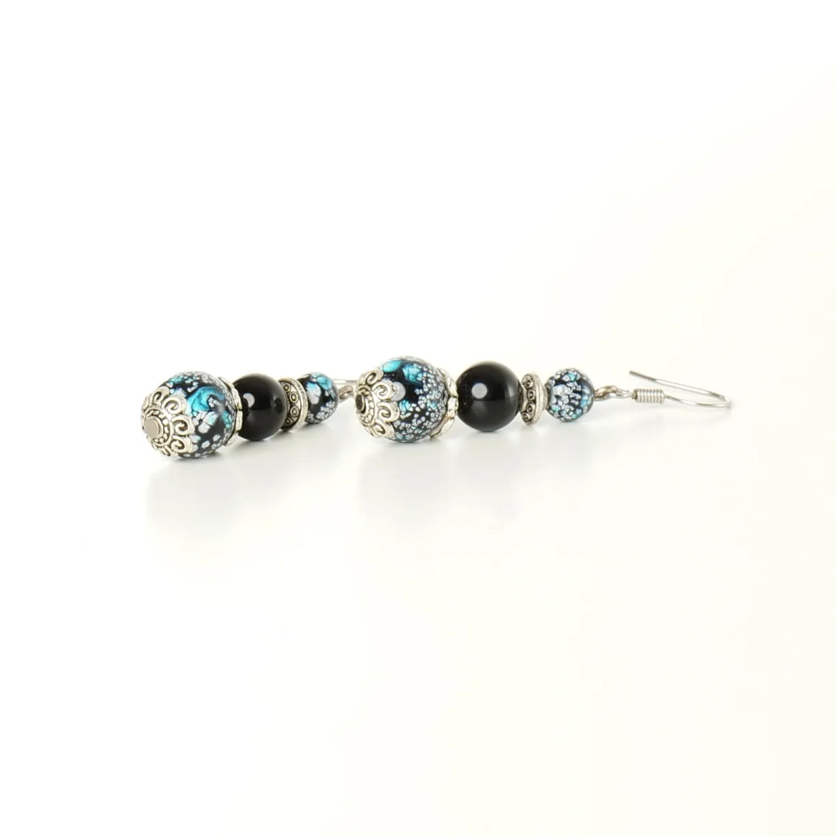 Boucles d'oreilles coton d'avril Lilas