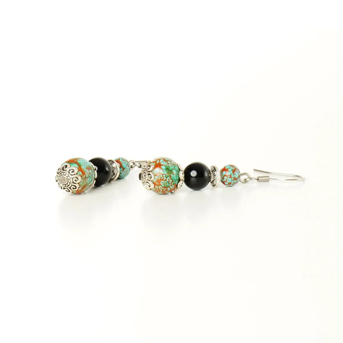 Boucles d'oreilles coton d'avril Lilas