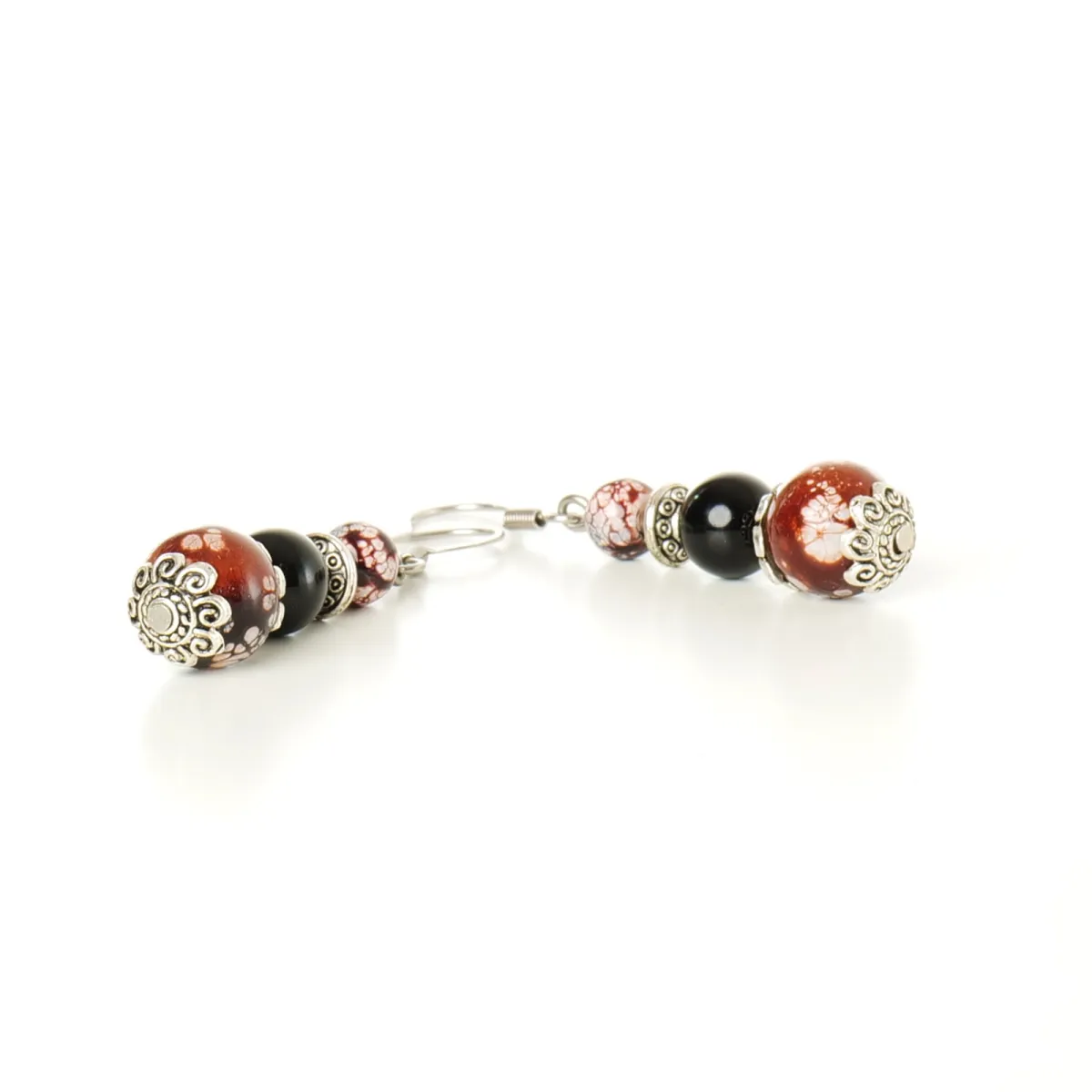 Boucles d'oreilles coton d'avril Lilas