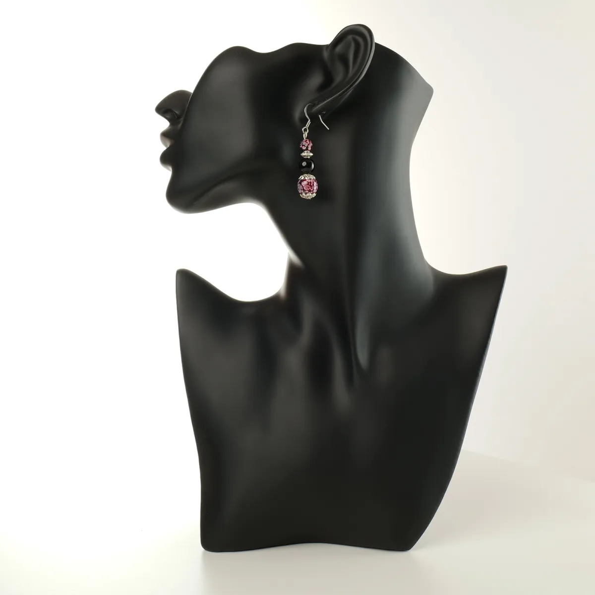 Boucles d'oreilles coton d'avril Lilas