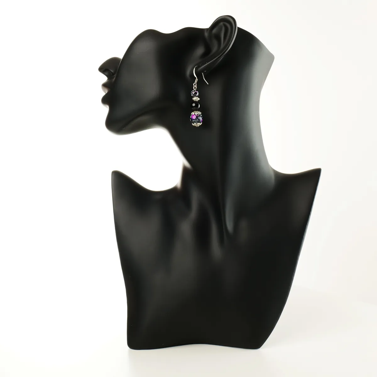 Boucles d'oreilles coton d'avril Lilas