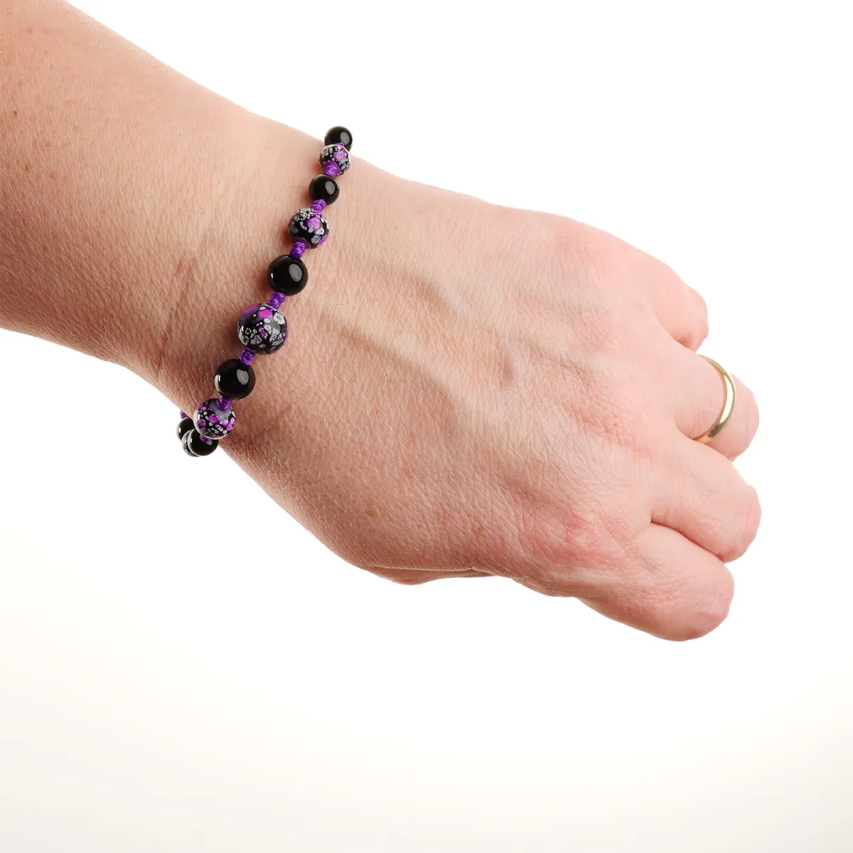 Bracelet coton d'avril Lilas