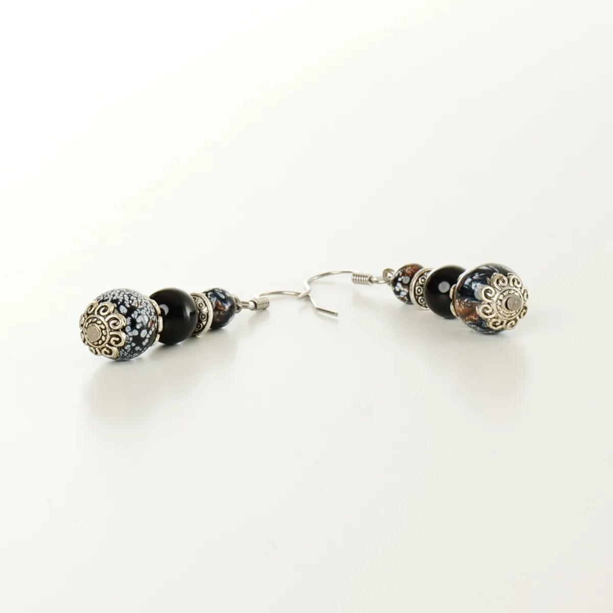 Boucles d'oreilles coton d'avril Lilas