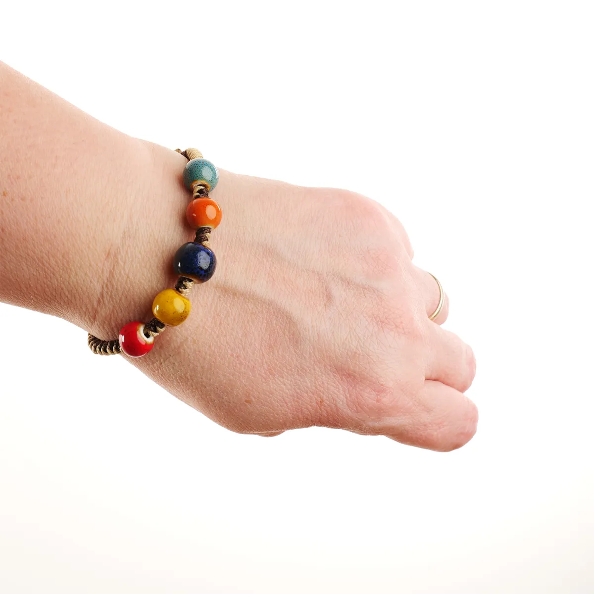 Bracelet coton d'avril Chocolat Noisette