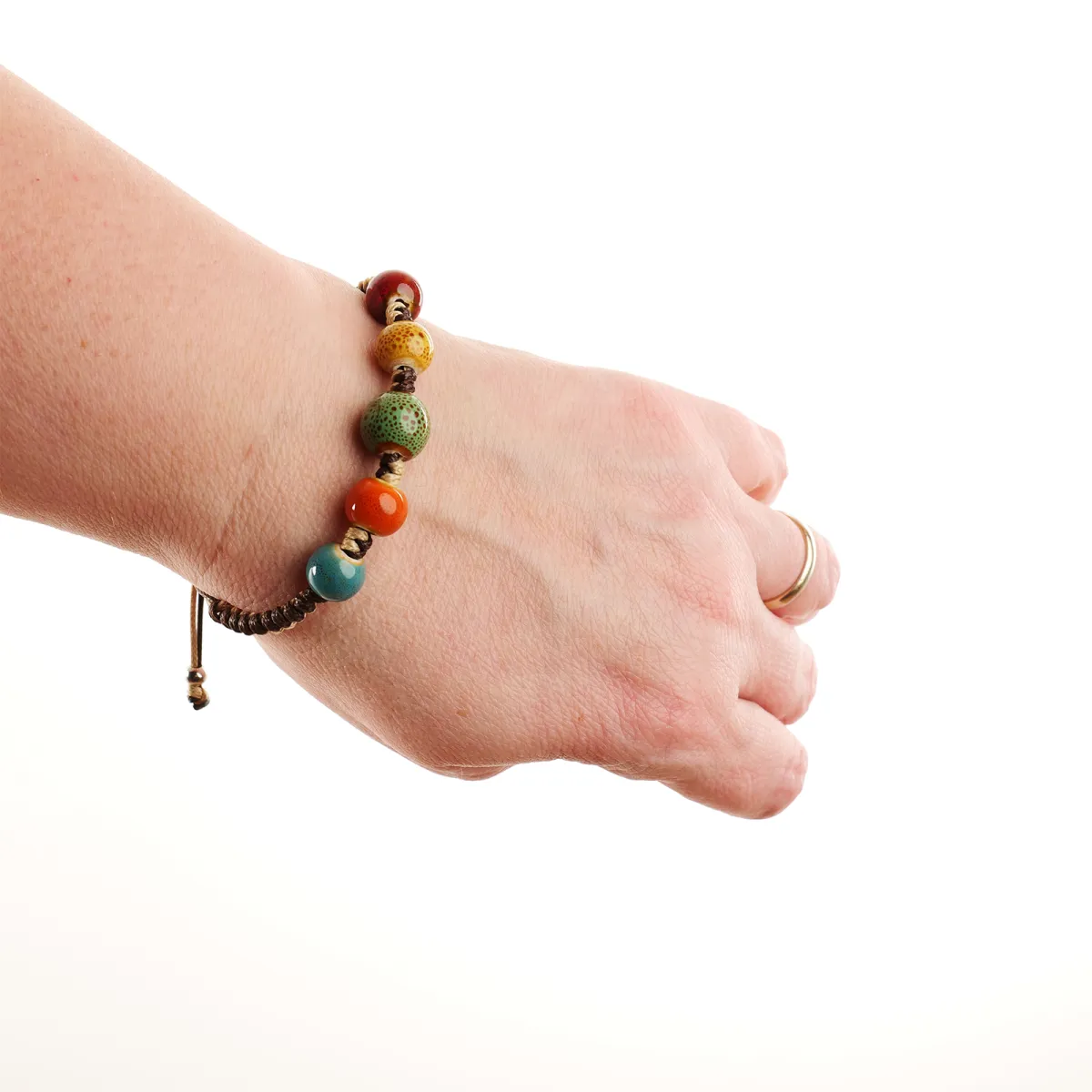 Bracelet coton d'avril Chocolat Noisette