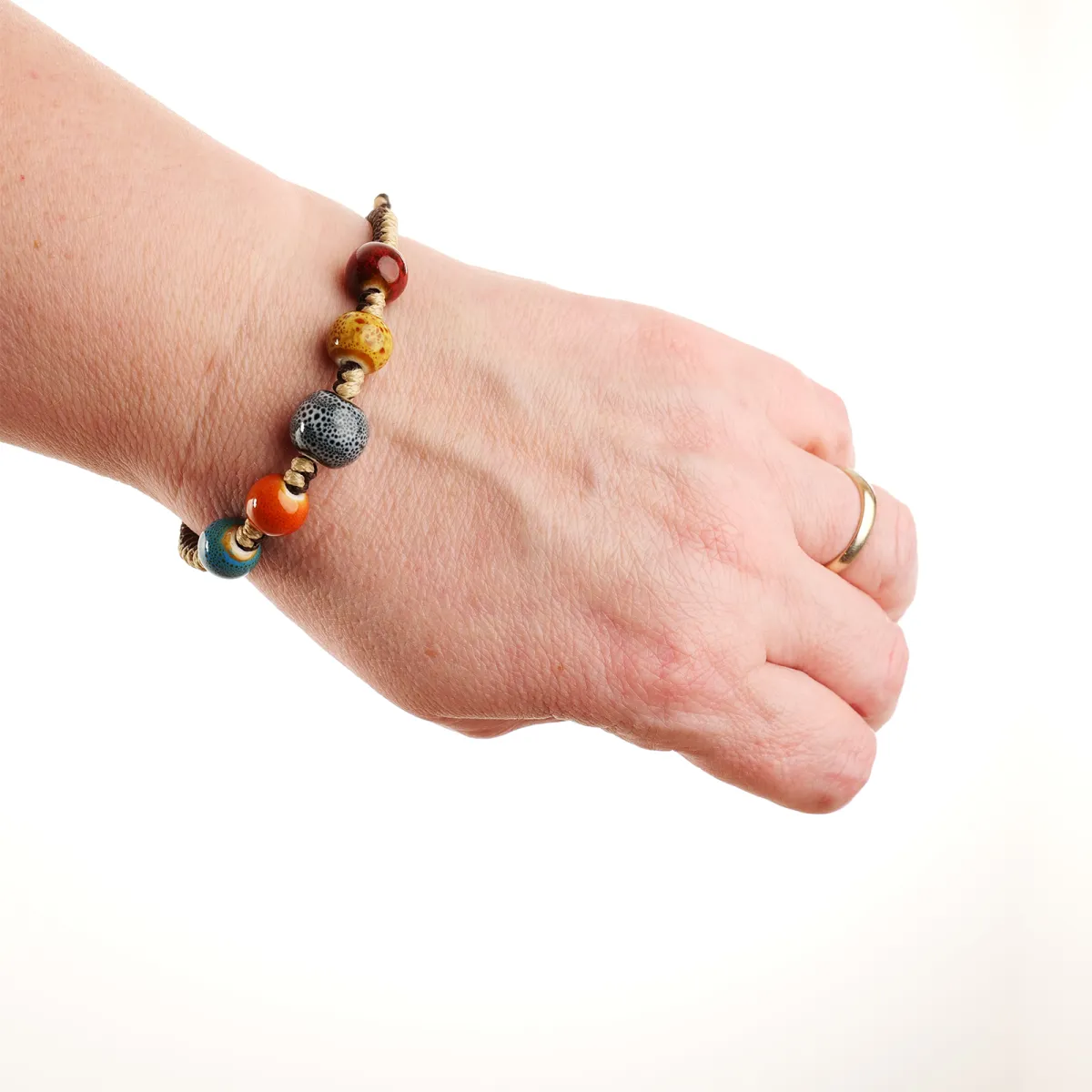 Bracelet coton d'avril Chocolat Noisette