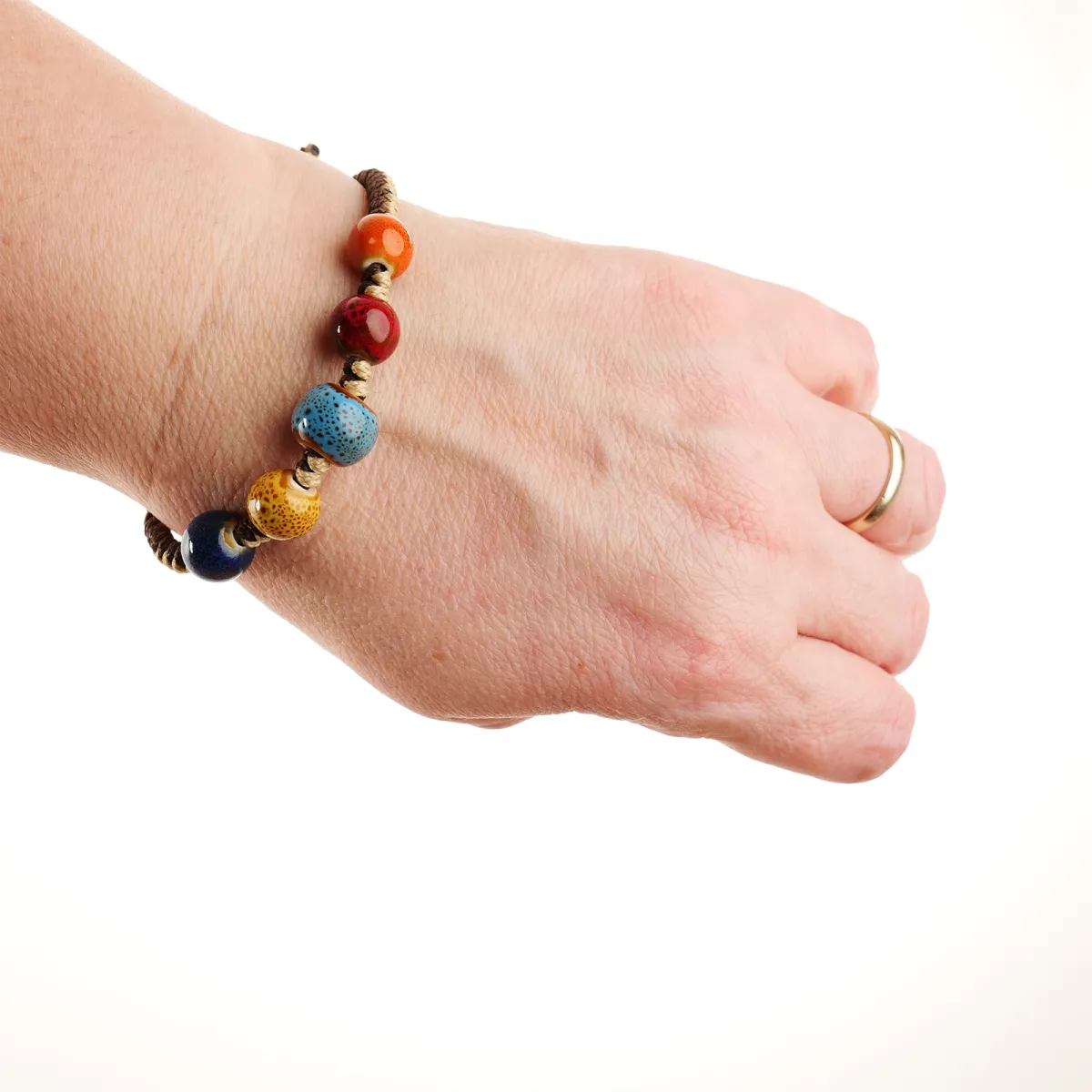 Bracelet coton d'avril Chocolat Noisette