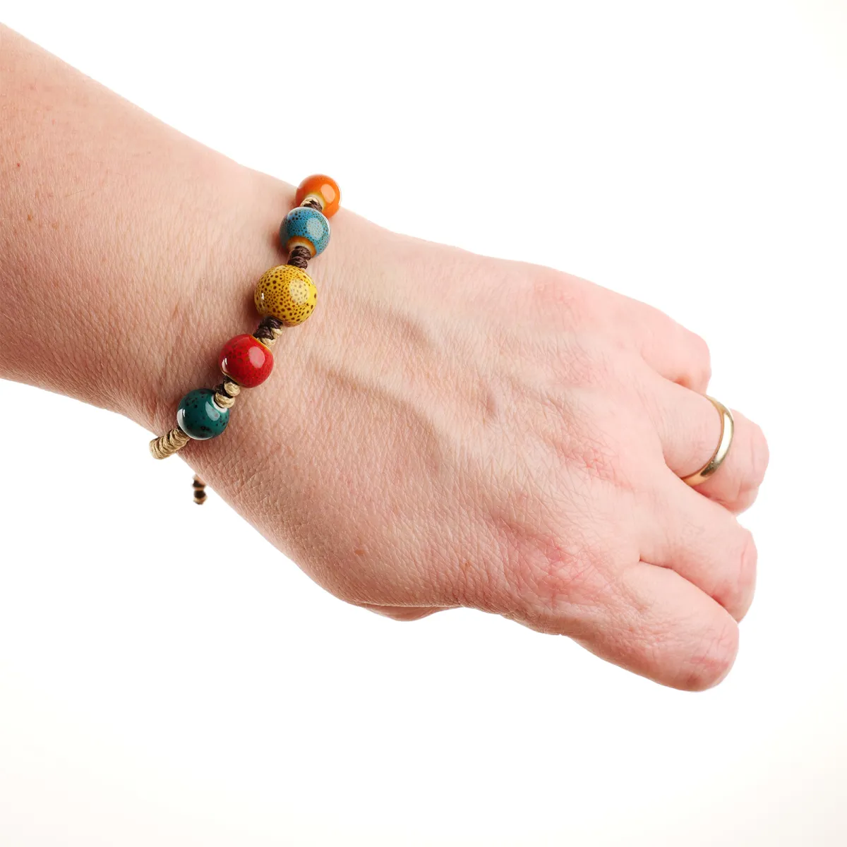 Bracelet coton d'avril Chocolat Noisette