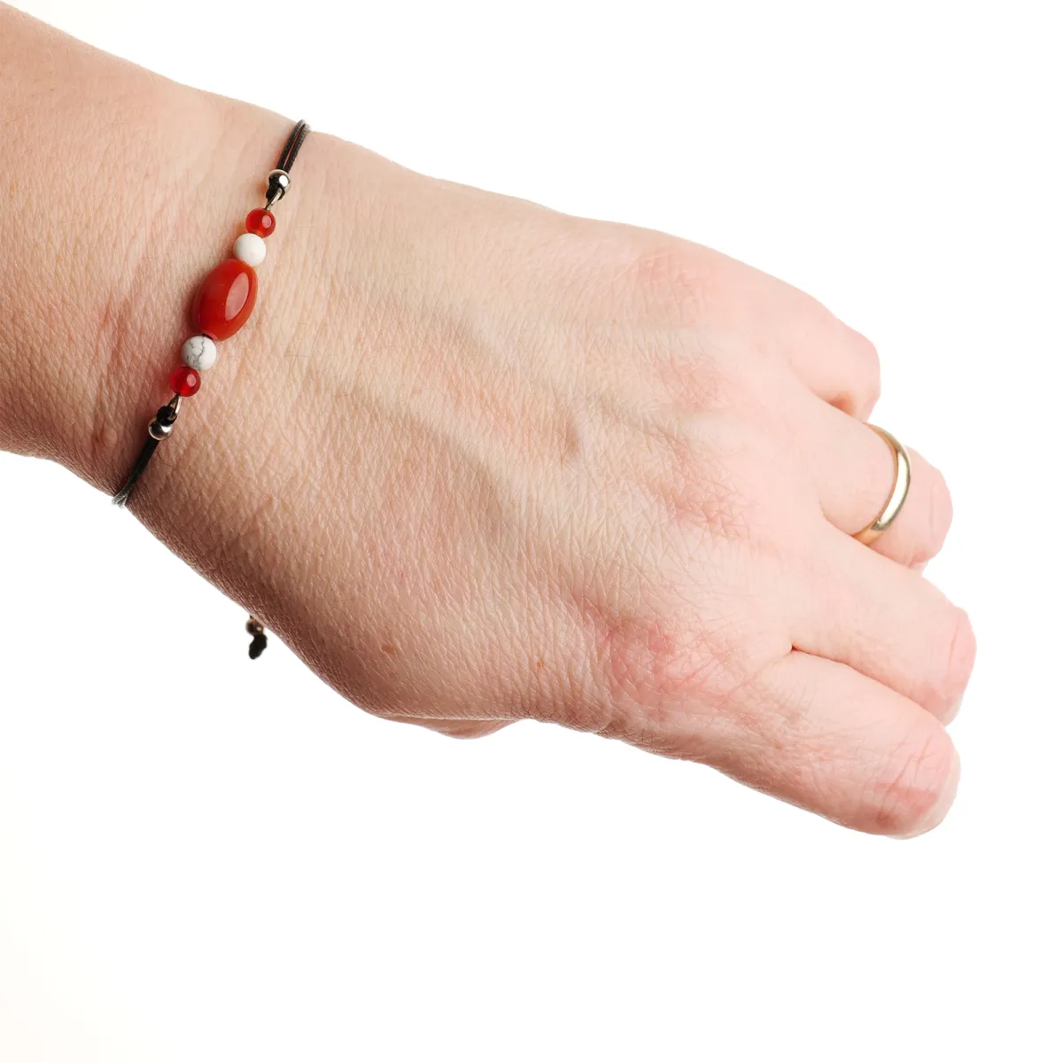 Bracelet coton d'avril Maélly Agate Jade